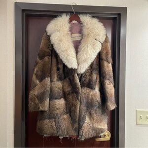 Vintage 1973 Ashley Furs Satin Lined Coat Medium